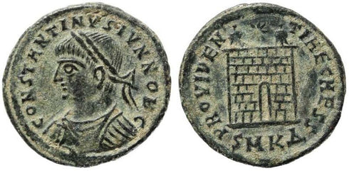 Ancient Roman coin of Constantine II - PROVIDENTIAE CAESS- Cyzicus Mint